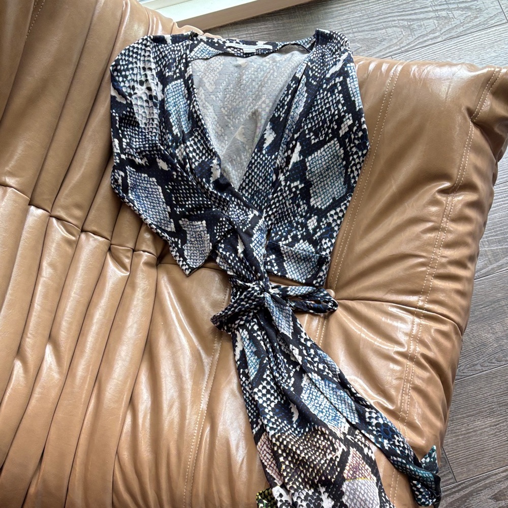 Diane Von Furstenberg dvf wrap dress snakeskin 2